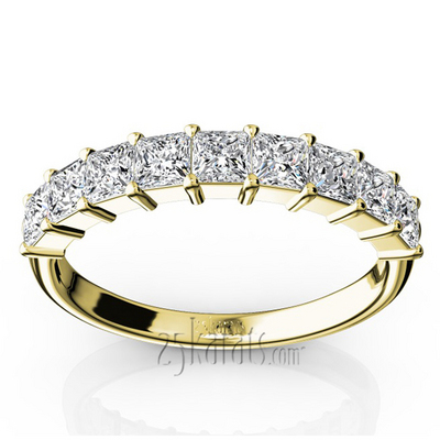 Closed Basket Setting 9-Stone Princess Cut Anniversary Ring (1.00 ct. tw.) thumbnail 4