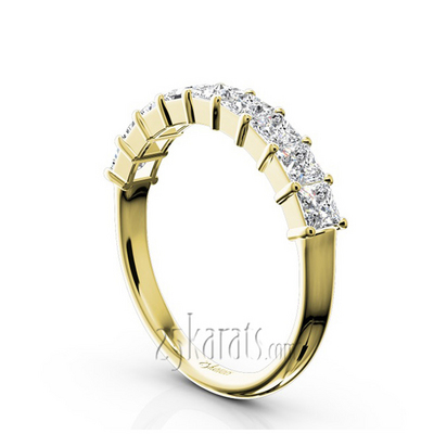 Closed Basket Setting 9-Stone Princess Cut Anniversary Ring (1.00 ct. tw.) thumbnail 5