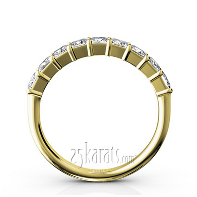 Closed Basket Setting 9-Stone Princess Cut Anniversary Ring (1.00 ct. tw.) thumbnail 6