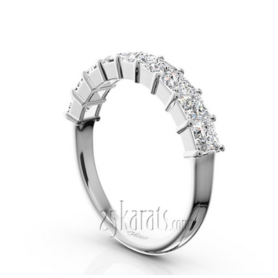 Closed Basket Setting 9-Stone Princess Cut Anniversary Ring (1.26 ct. tw.) thumbnail 2
