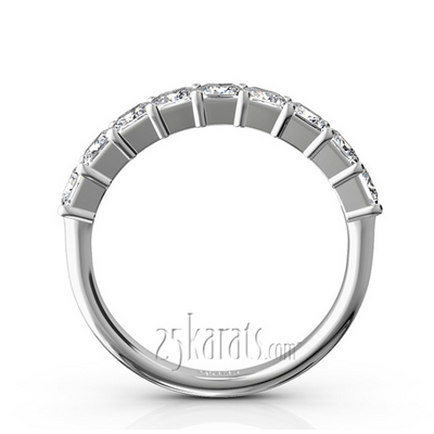 Closed Basket Setting 9-Stone Princess Cut Anniversary Ring (1.26 ct. tw.) thumbnail 3