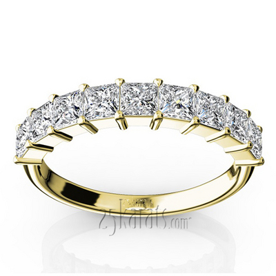 Closed Basket Setting 9-Stone Princess Cut Anniversary Ring (1.26 ct. tw.) thumbnail 4