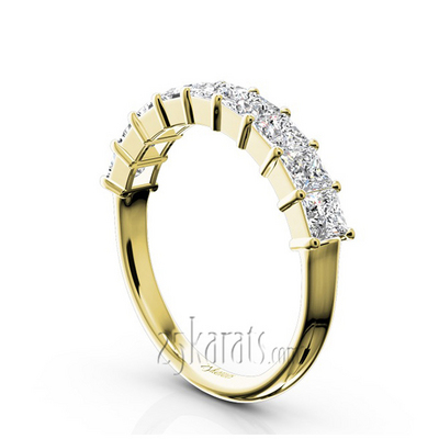 Closed Basket Setting 9-Stone Princess Cut Anniversary Ring (1.26 ct. tw.) thumbnail 5