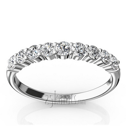 Round Brilliant Closed Basket Setting 9 Stone Anniversary Band (1/2 ct. t.w.)