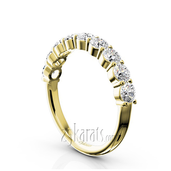 14K white gold Classic 9 Stone Women's Diamond Band (1 ct. tw.) - alternate view 5