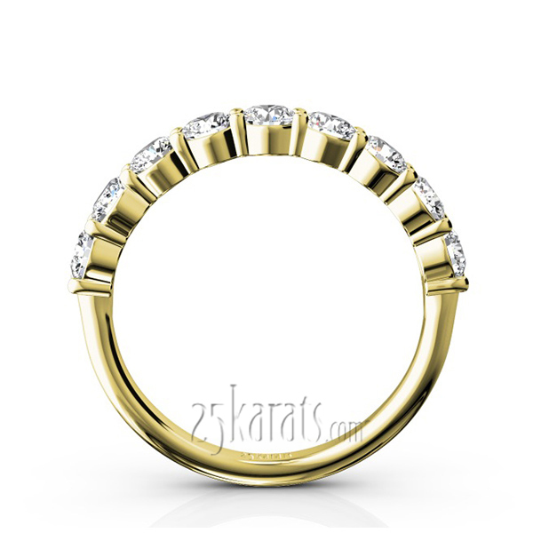 14K white gold Classic 9 Stone Women's Diamond Band (1 ct. tw.) - alternate view 6