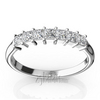 Classic 7-Stone Princess Cut Closed Basket Setting Anniversary Band (1/2 ct. t.w.)