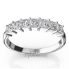 Classic 7-Stone Princess Cut Closed Basket Setting Woman Anniversary Ring (3/4 ct. tw.)