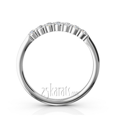 Classic 7 Stone Basket Setting Woman Diamond Ring  (1/4 ct. tw.) thumbnail 3