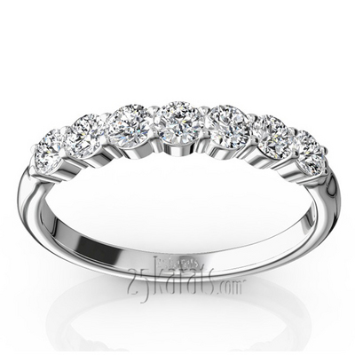 Classic 7 Stone Basket Setting Woman Diamond Ring  (1/2 ct. tw.) thumbnail 1