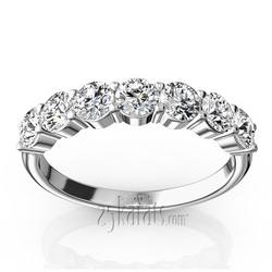 Classic 7 Round Brilliant Stone Close Basket Setting Anniversary Band (1.05 ct. t.w.)