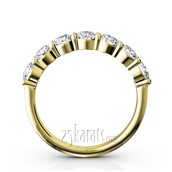 14K white gold Classic 7 Stone Basket Setting Woman Diamond Ring (1 1/4 ct. tw.) - alternate view 6