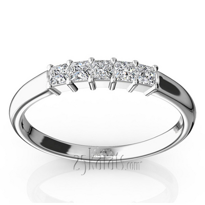 Traditional 5 Stone Women Anniversary Band (1/4 ct. tw.) thumbnail 1