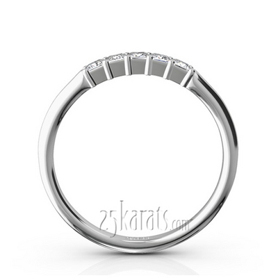 Traditional 5 Stone Women Anniversary Band (1/4 ct. tw.) thumbnail 3