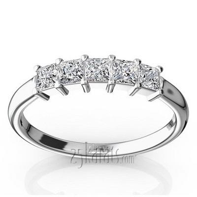 Traditional 5 Stone Women Anniversary Band (1/2 ct. tw.) thumbnail 1