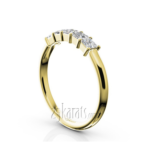 14K white gold Traditional 5 Stone Women Anniversary Band (1/2 ct. tw.) - alternate view 5