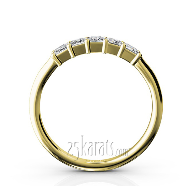 14K white gold Traditional 5 Stone Women Anniversary Band (1/2 ct. tw.) - alternate view 6