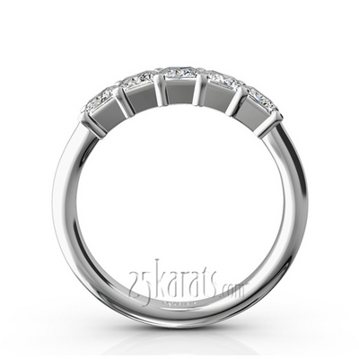 Traditional 5 Stone Women Anniversary Band (1 ct. tw.) thumbnail 3