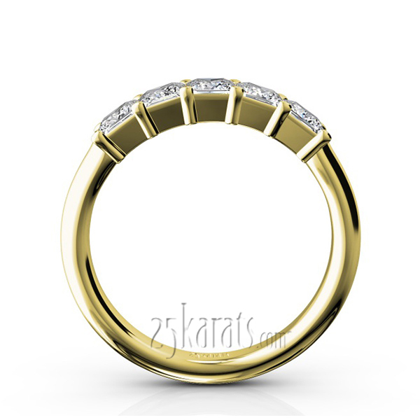 14K white gold Traditional 5 Stone Women Anniversary Band (1 1/3 ct. tw.) - alternate view 6