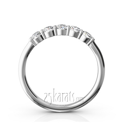 Classic 5 Stone Closed Basket Anniversary Band (1/2ct. tw.) thumbnail 3