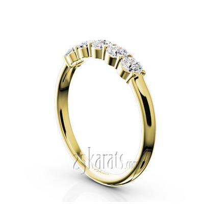 Classic 5 Stone Closed Basket Anniversary Band (1/2ct. tw.) thumbnail 5