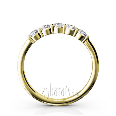 Classic 5 Stone Closed Basket Anniversary Band (1/2ct. tw.) thumbnail 6