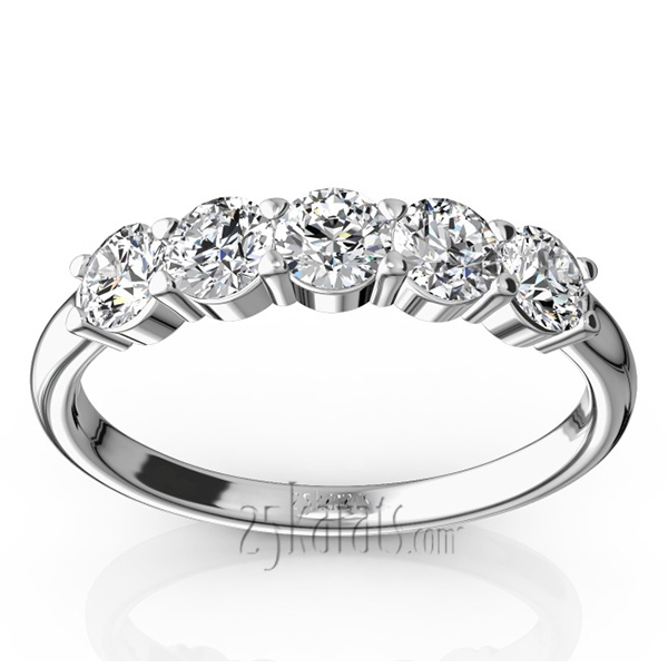 Classic 5 stone Closed Basket Anniversary Band (3/4ct. t.w.)