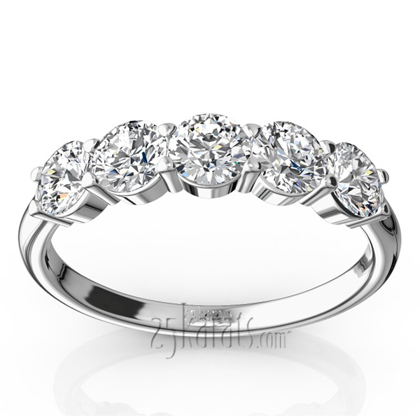 Classic 5 stone Closed Basket Anniversary Band (1.00ct. tw)