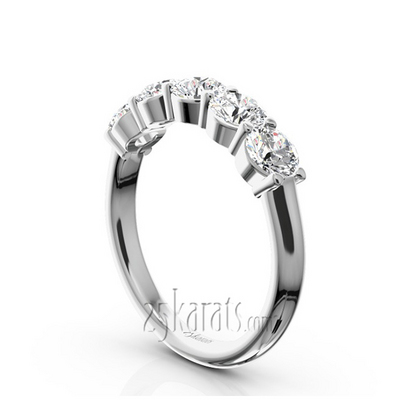 Classic 5 stone Closed Basket Anniversary Band (1.25ct. tw) thumbnail 2