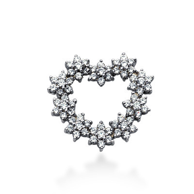 1.65 CT Diamond Heart Shape Pendant