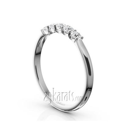 New Classic 5-Stone U-Prong Woman Anniversary Band (1/4 ct. tw.) thumbnail 2