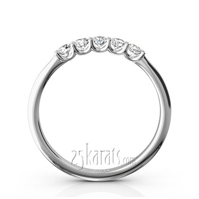 New Classic 5-Stone U-Prong Woman Anniversary Band (1/4 ct. tw.) thumbnail 3