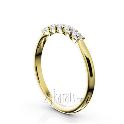 New Classic 5-Stone U-Prong Woman Anniversary Band (1/4 ct. tw.) thumbnail 5