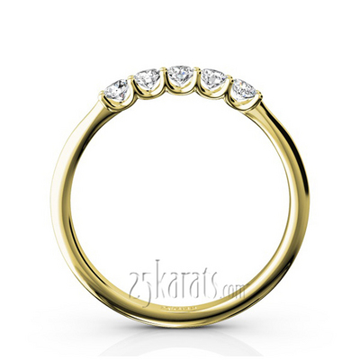 New Classic 5-Stone U-Prong Woman Anniversary Band (1/4 ct. tw.) thumbnail 6