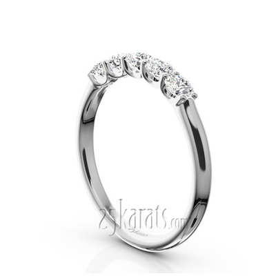 New Classic 5-Stone U-Prong Woman Anniversary Band (1/2 ct. tw.) thumbnail 2