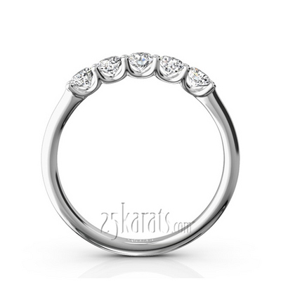 New Classic 5-Stone U-Prong Woman Anniversary Band (1/2 ct. tw.) thumbnail 3