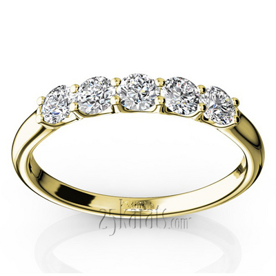 New Classic 5-Stone U-Prong Woman Anniversary Band (1/2 ct. tw.) thumbnail 4