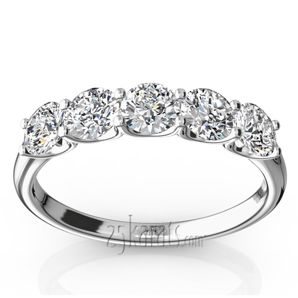 New Classic 5-Stone U-Prong Woman Anniversary Band (1 ct. tw.)