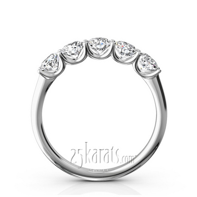 New Classic 5-Stone U-Prong Woman Anniversary Band (1 ct. tw.) thumbnail 3