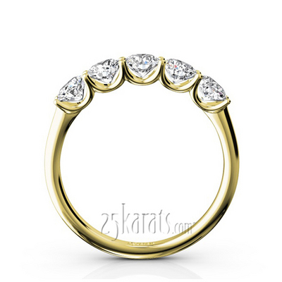 New Classic 5-Stone U-Prong Woman Anniversary Band (1 ct. tw.) thumbnail 6