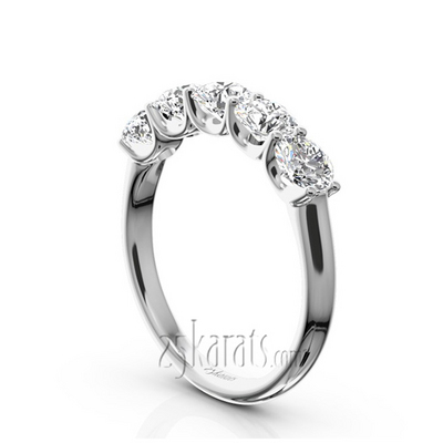 New Classic 5-Stone U-Prong Woman Anniversary Band ( 1 1/4 ct. tw.) thumbnail 2