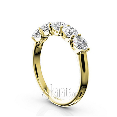 New Classic 5-Stone U-Prong Woman Anniversary Band ( 1 1/4 ct. tw.) thumbnail 5