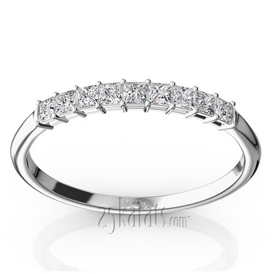 9 Stone Princess Cut Basket Setting Woman Ring (1/4 ct. tw.) thumbnail 1