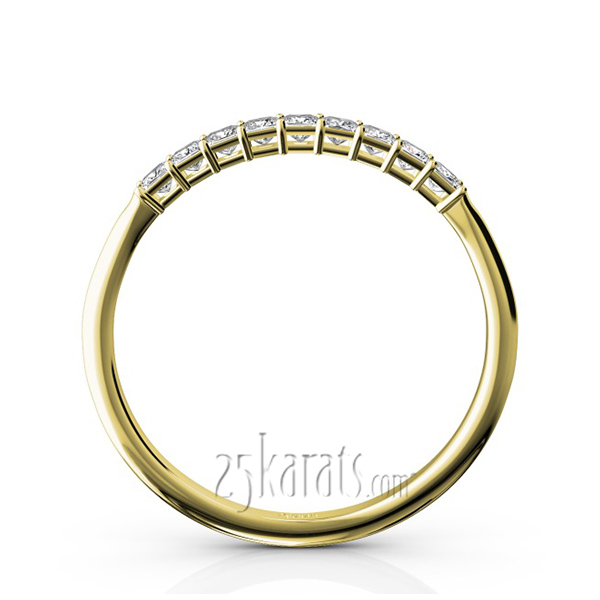 14K white gold 9 Stone Princess Cut Basket Setting Woman Ring (1/4 ct. tw.) - alternate view 6