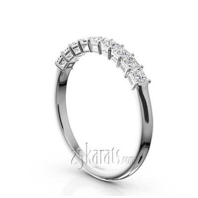 9 Stone Princess Cut Basket Setting Woman Ring (5/8 ct. tw.) thumbnail 2