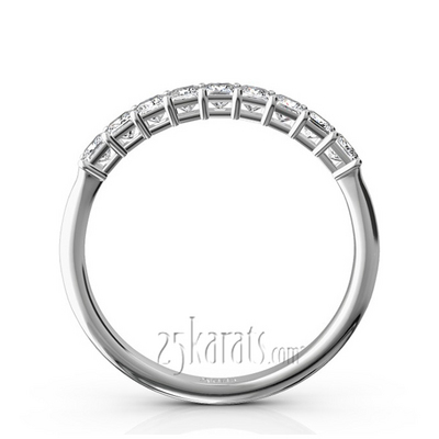 9 Stone Princess Cut Basket Setting Woman Ring (5/8 ct. tw.) thumbnail 3