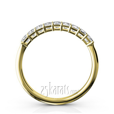 9 Stone Princess Cut Basket Setting Woman Ring (5/8 ct. tw.) thumbnail 6