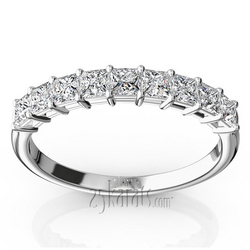 9 Stone Princess Cut Basket Setting Anniversary Band (3/4 ct. t.w.)