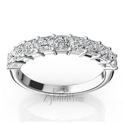 9 Stone Princess Cut Basket Setting Anniversary Band (1.35 ct. t.w.)