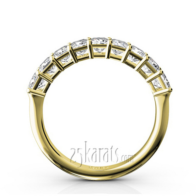 9 Stone Princess Cut Basket Setting Woman Ring (1 1/3 ct. tw.) thumbnail 6